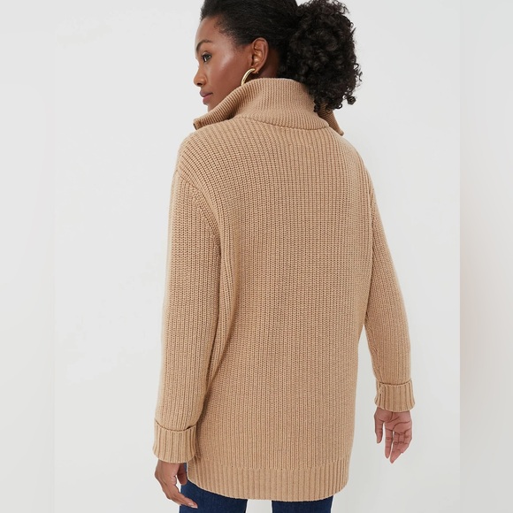 Tuckernuck Camel Quarter Zip Estella Sweater - Picture 2 of 5